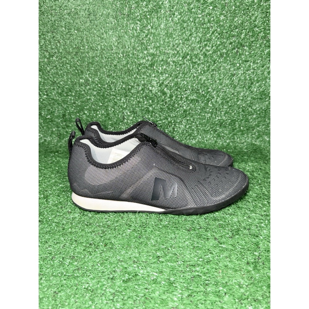 Merrell Shoes Womens 7 Civet Zip Black Mesh Slip On Athletic Sneakers J03848 EUC